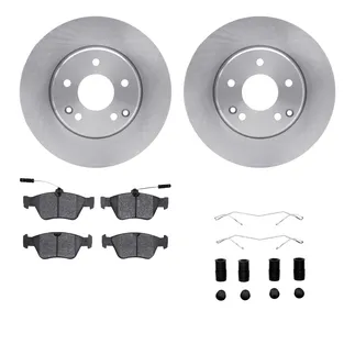 R1 Concepts WFWH1-63066 E- Line Series Brake Rotor W/ Ceramic Brake Pads & Hdw
